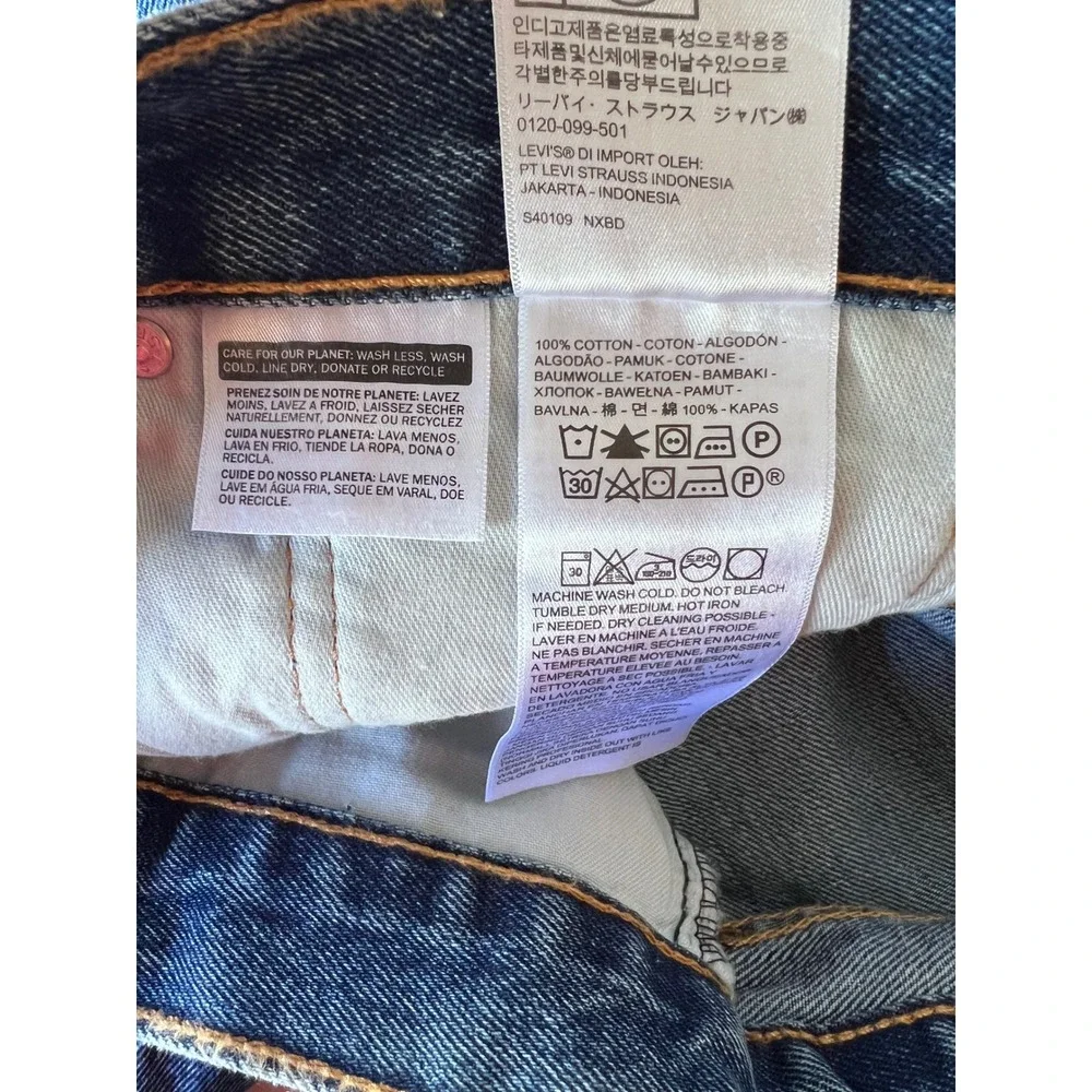 Levis 505 Regular Fit Jeans Mens 34x29 Medium Wash Blue Straight Leg 100% Cotton